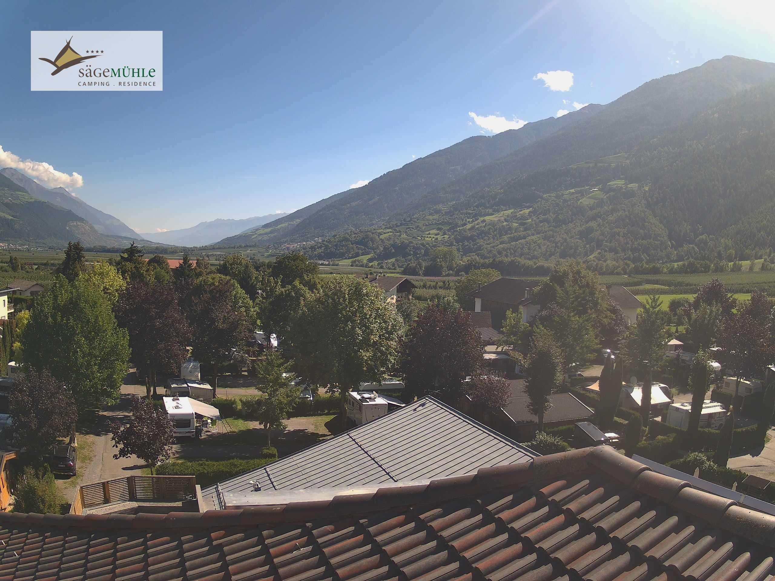Archiv Foto Webcam Prad am Stilfserjoch – Blick auf den Campingplatz