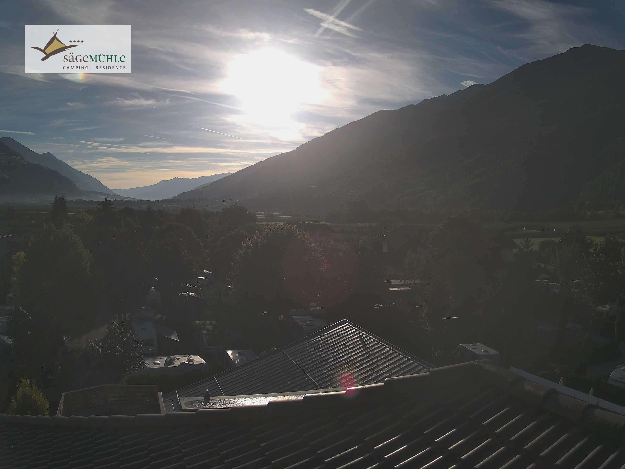 Archiv Foto Webcam Prad am Stilfserjoch – Blick auf den Campingplatz