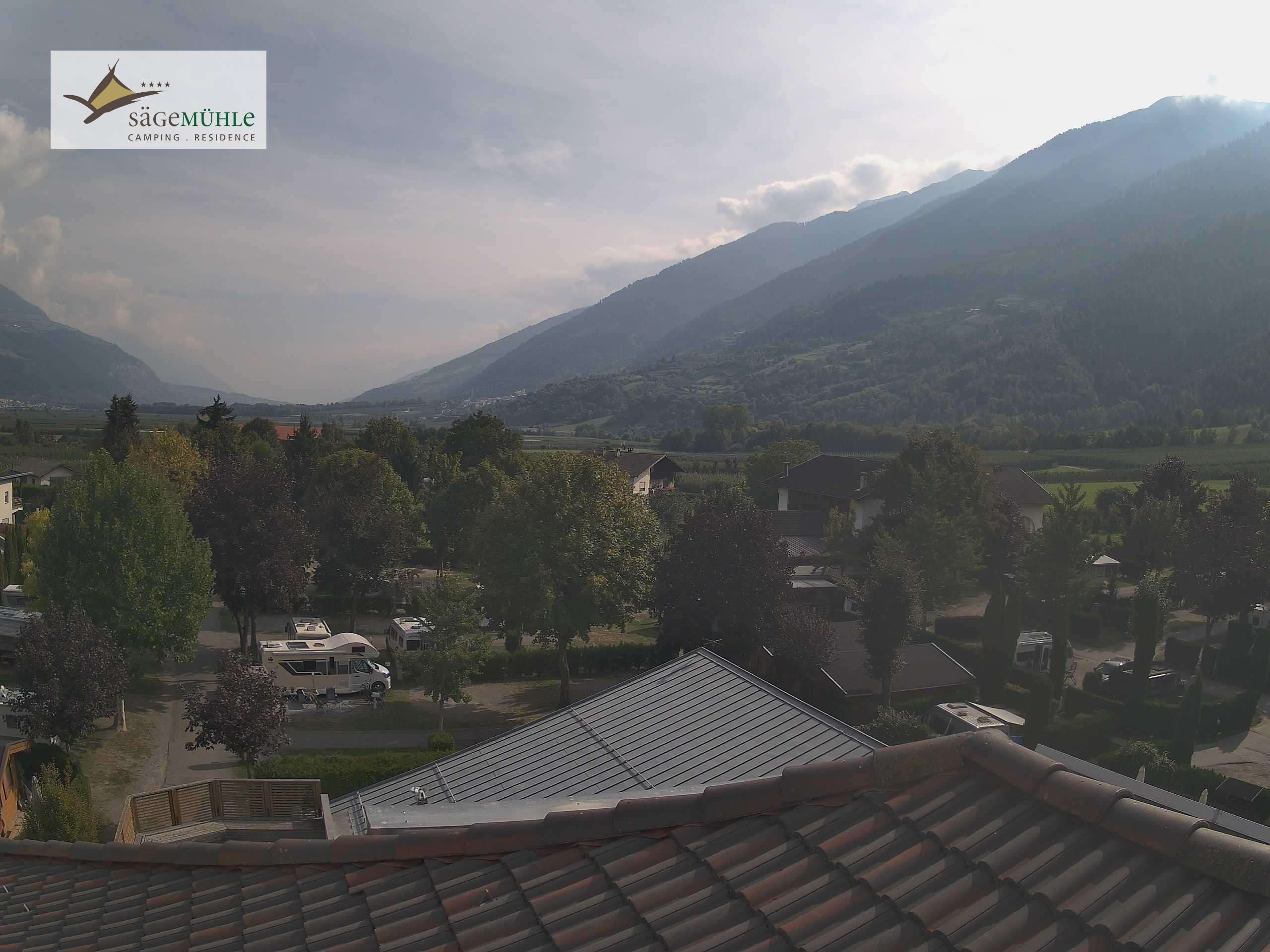 Archiv Foto Webcam Prad am Stilfserjoch – Blick auf den Campingplatz