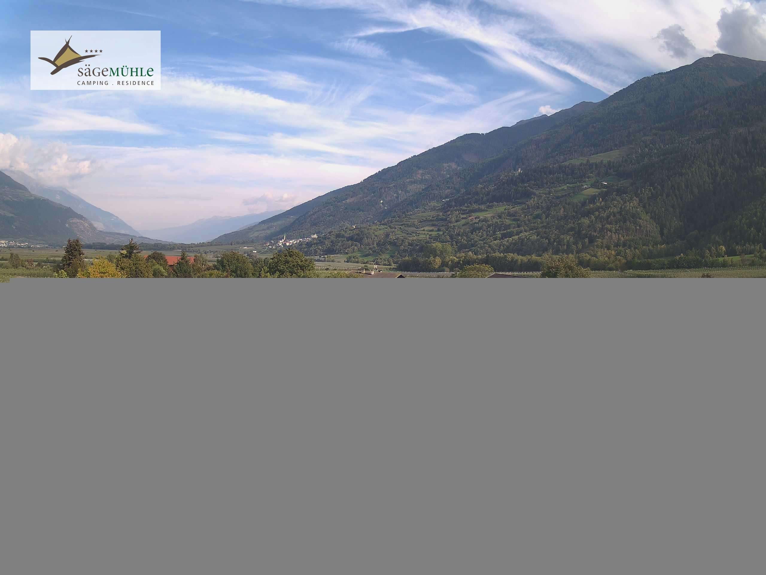 Archiv Foto Webcam Prad am Stilfserjoch – Blick auf den Campingplatz