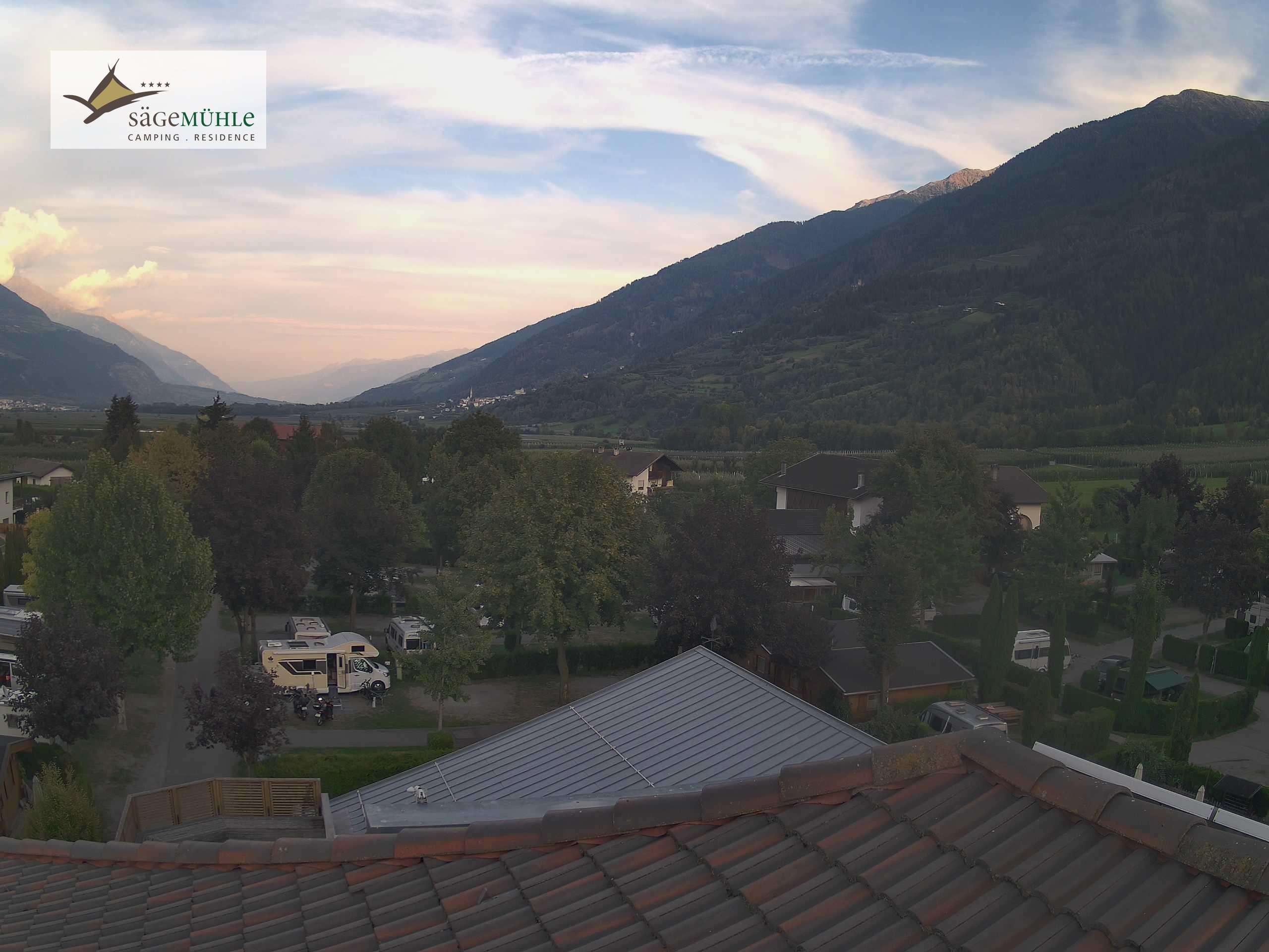Archiv Foto Webcam Prad am Stilfserjoch – Blick auf den Campingplatz