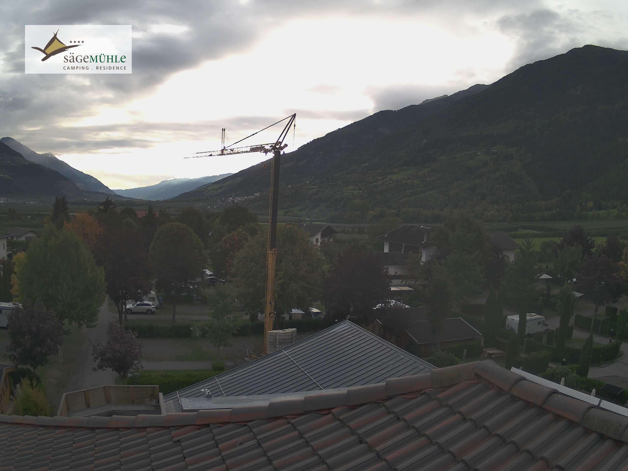 Archiv Foto Webcam Prad am Stilfserjoch – Blick auf den Campingplatz