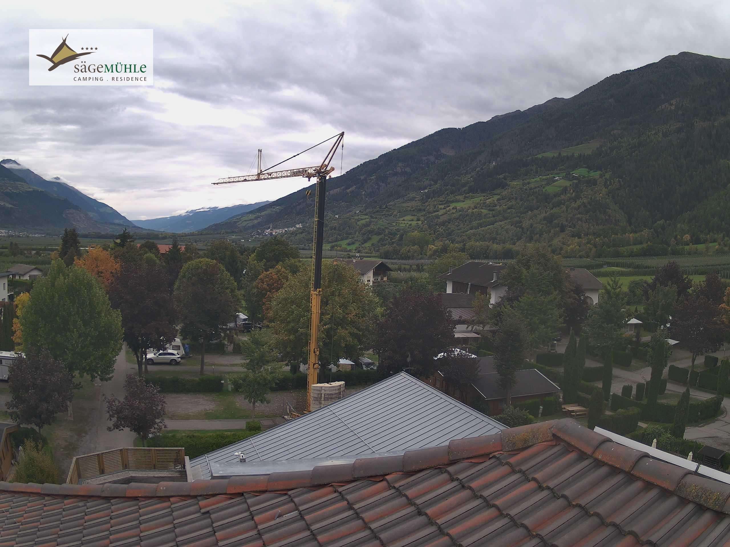 Archiv Foto Webcam Prad am Stilfserjoch – Blick auf den Campingplatz