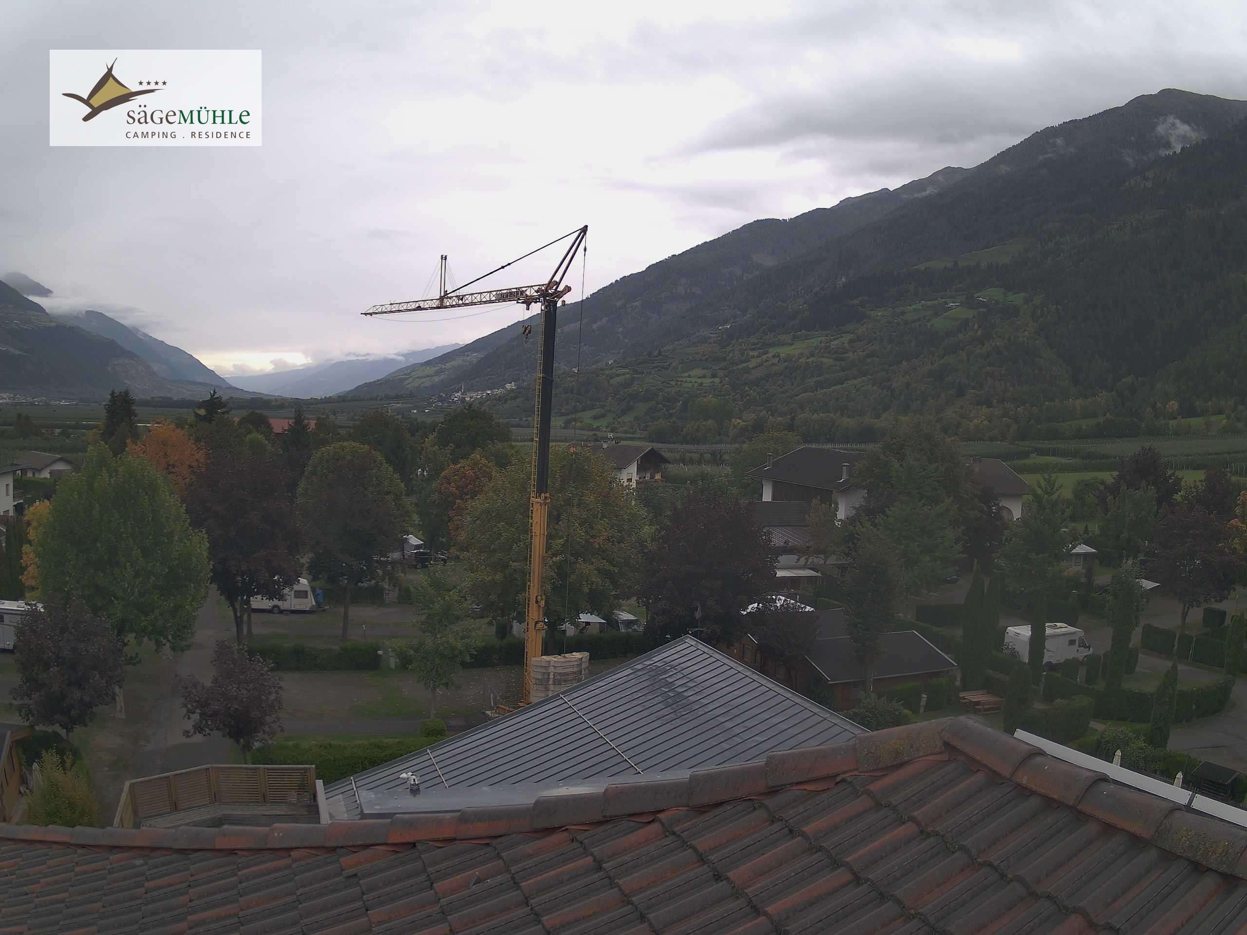 Archiv Foto Webcam Prad am Stilfserjoch – Blick auf den Campingplatz