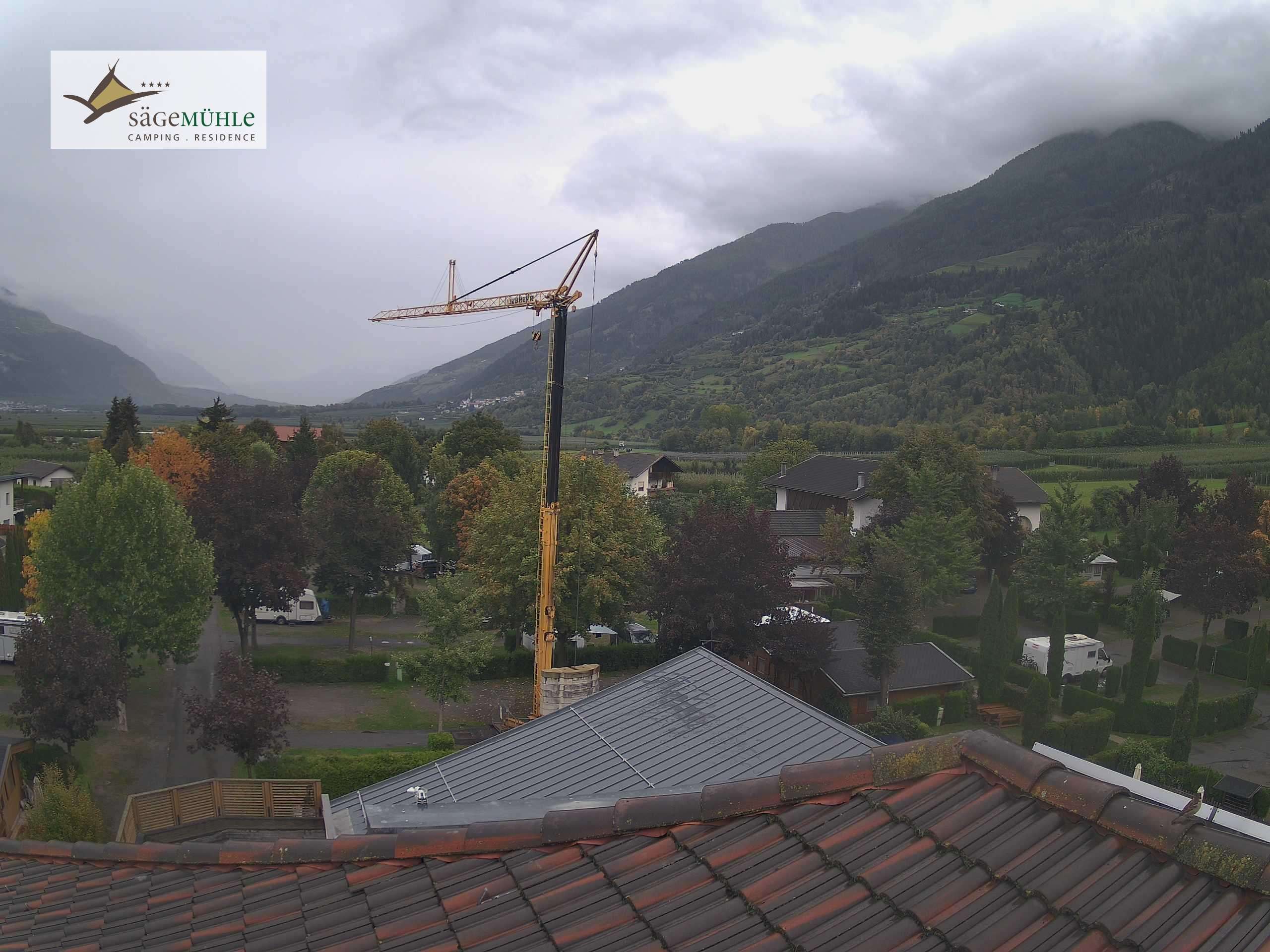 Archiv Foto Webcam Prad am Stilfserjoch – Blick auf den Campingplatz