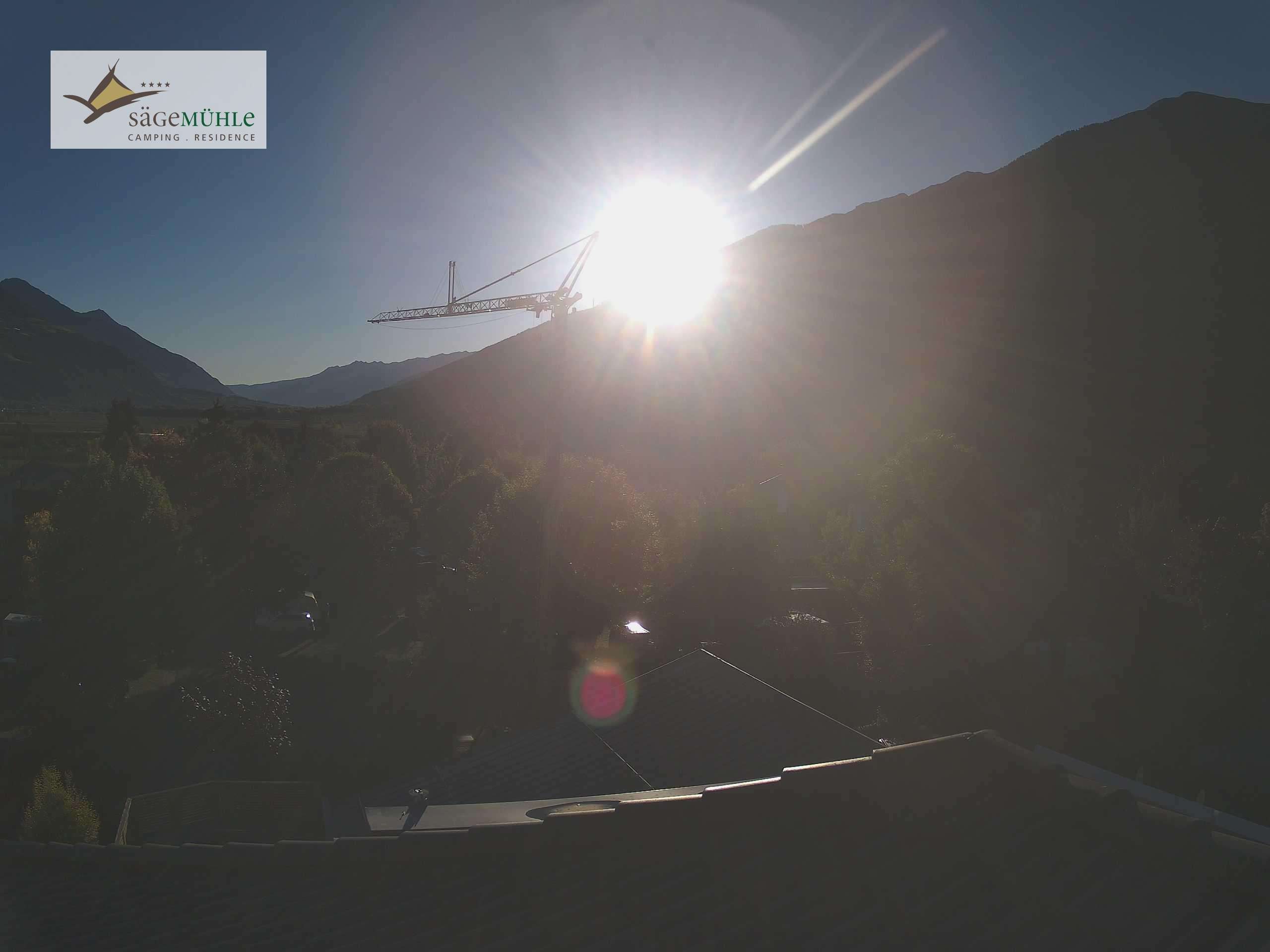 Archiv Foto Webcam Prad am Stilfserjoch – Blick auf den Campingplatz