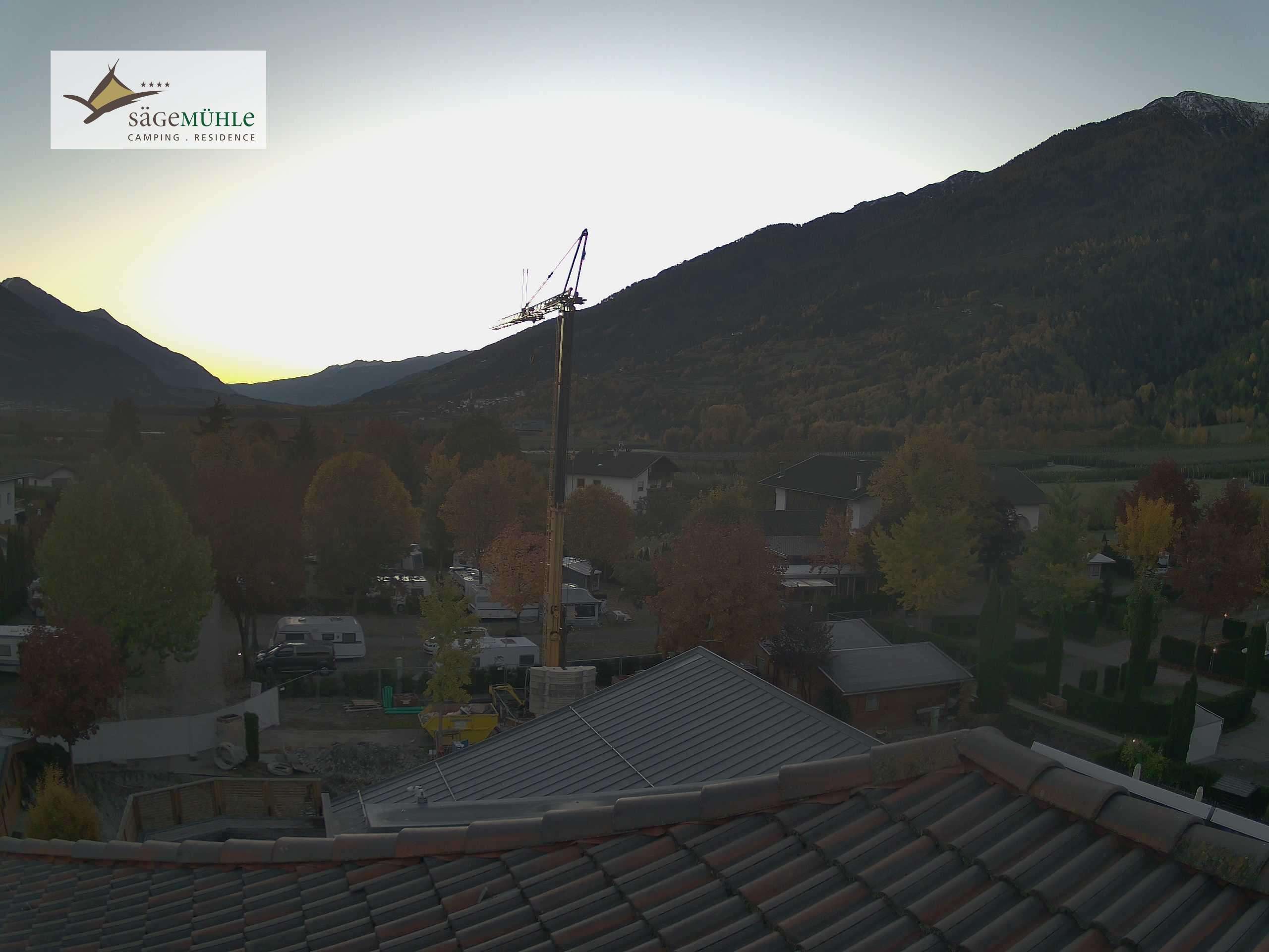 Archiv Foto Webcam Prad am Stilfserjoch – Blick auf den Campingplatz