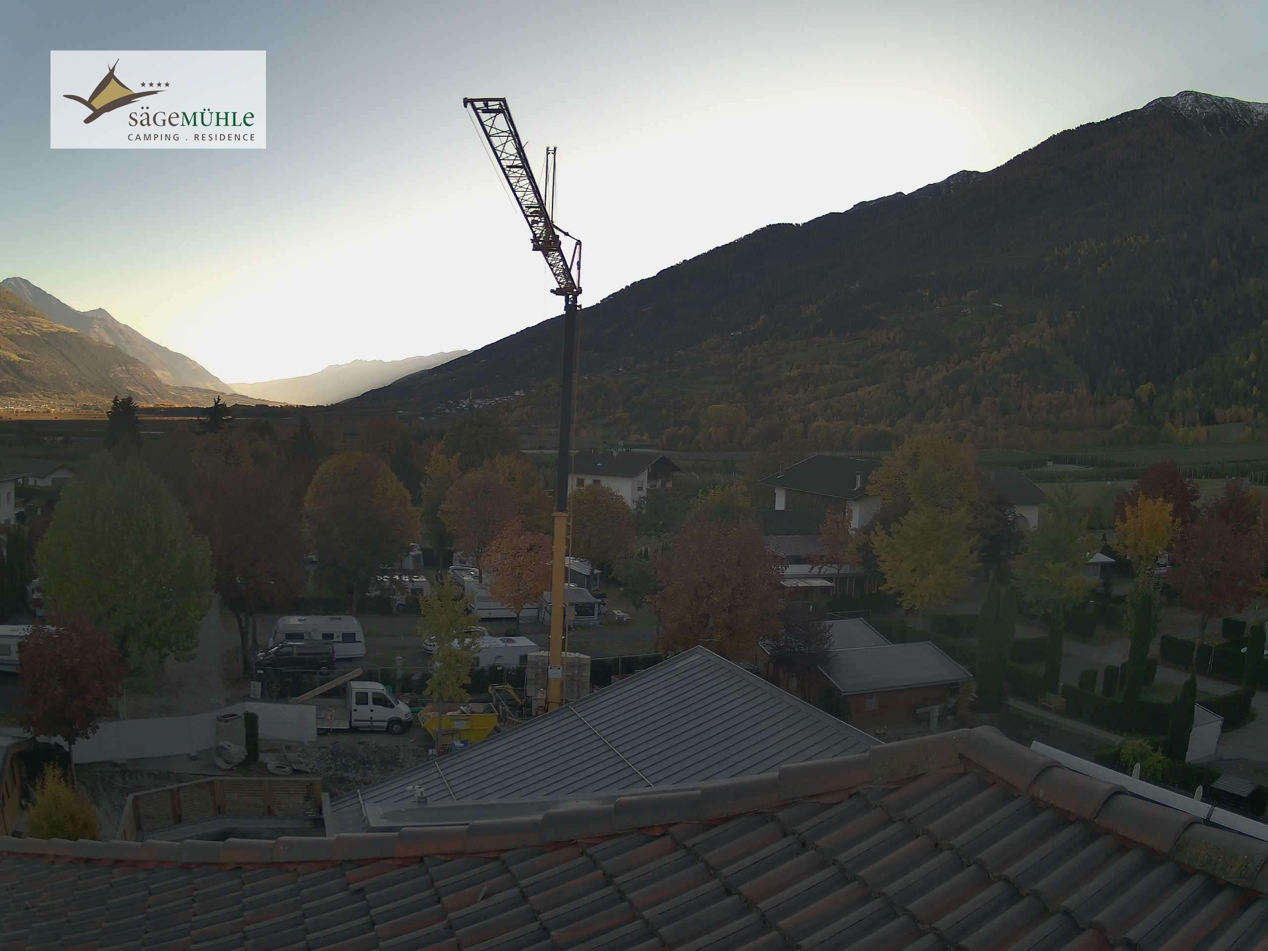 Archiv Foto Webcam Prad am Stilfserjoch – Blick auf den Campingplatz