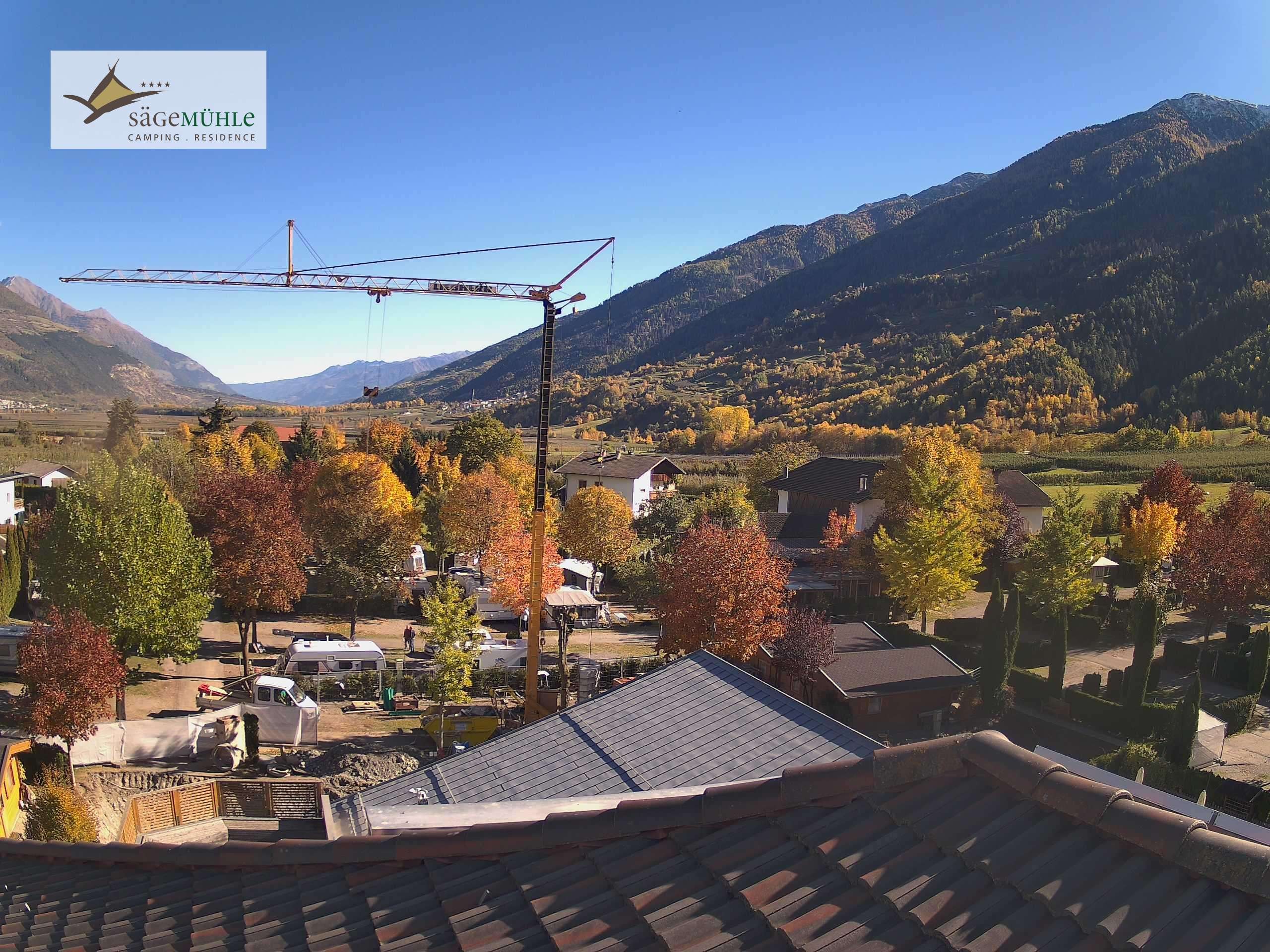 Archiv Foto Webcam Prad am Stilfserjoch – Blick auf den Campingplatz