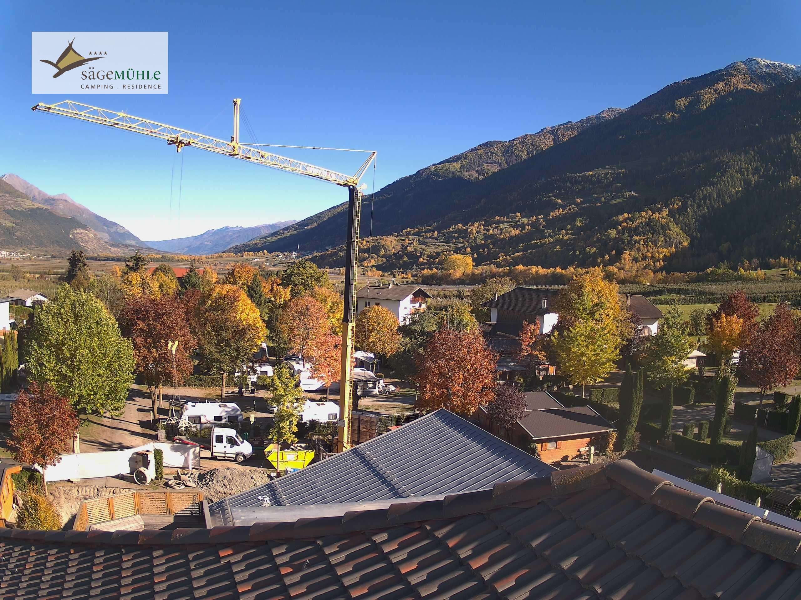 Archiv Foto Webcam Prad am Stilfserjoch – Blick auf den Campingplatz