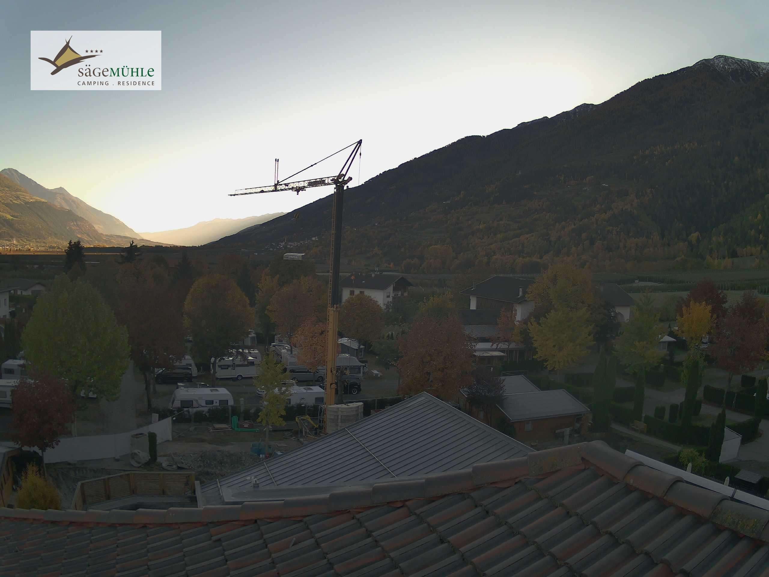 Archiv Foto Webcam Prad am Stilfserjoch – Blick auf den Campingplatz