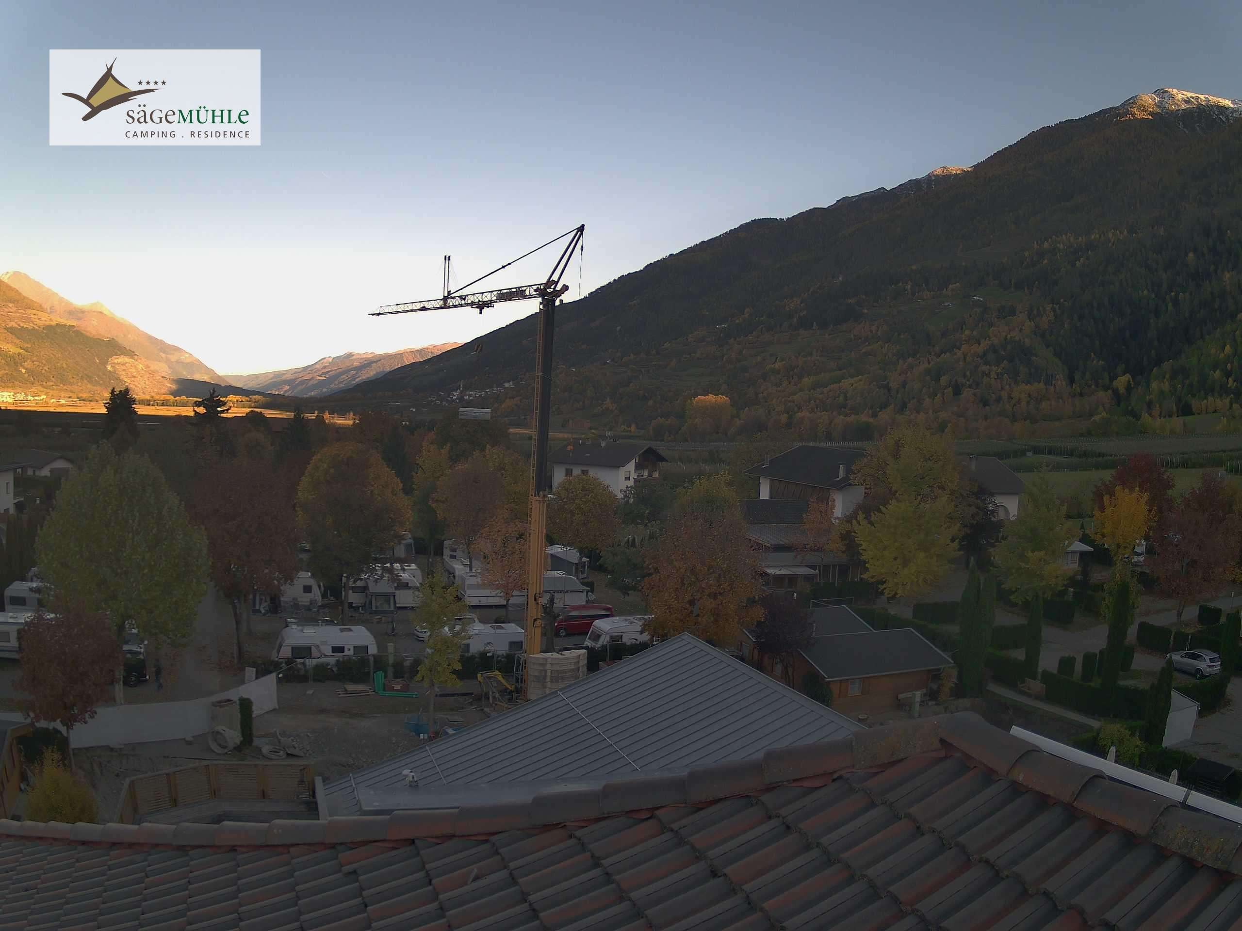 Archiv Foto Webcam Prad am Stilfserjoch – Blick auf den Campingplatz