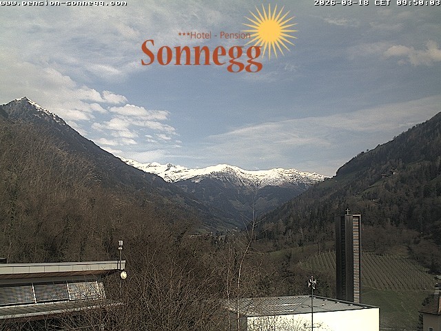 Archiv Foto Webcam Saltaus bei Meran: Hotel Sonnegg