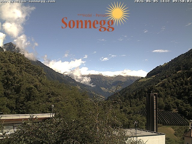Archiv Foto Webcam Saltaus bei Meran: Hotel Sonnegg