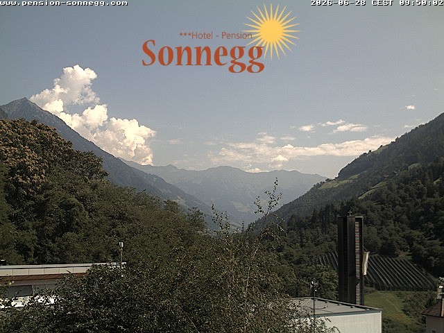 Archiv Foto Webcam Saltaus bei Meran: Hotel Sonnegg