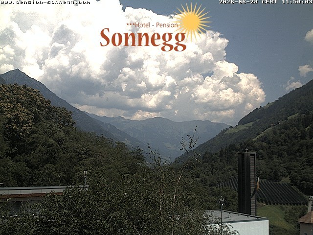 Archiv Foto Webcam Saltaus bei Meran: Hotel Sonnegg