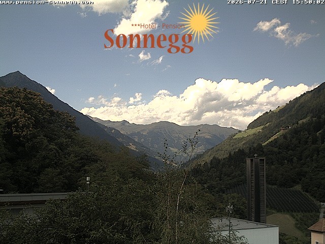 Archiv Foto Webcam Saltaus bei Meran: Hotel Sonnegg