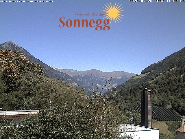 Archiv Foto Webcam Saltaus bei Meran: Hotel Sonnegg