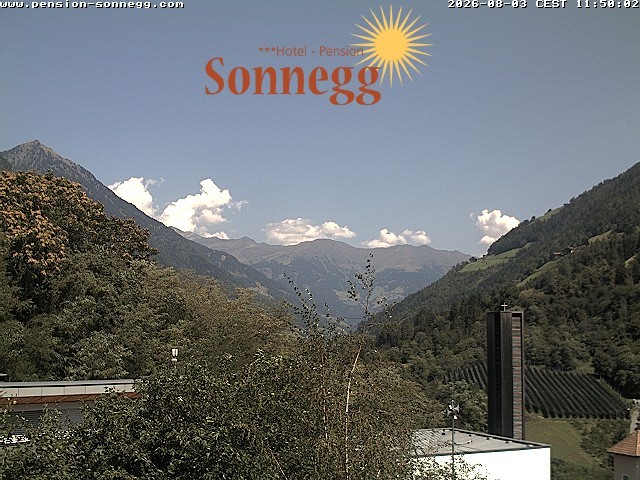 Archiv Foto Webcam Saltaus bei Meran: Hotel Sonnegg