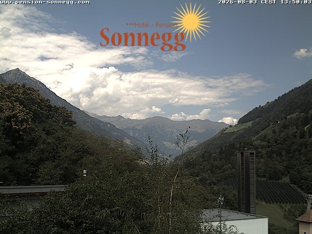 Archiv Foto Webcam Saltaus bei Meran: Hotel Sonnegg