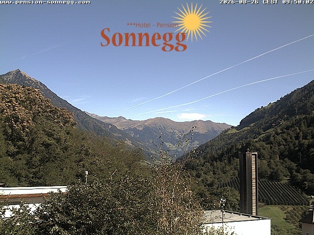 Archiv Foto Webcam Saltaus bei Meran: Hotel Sonnegg