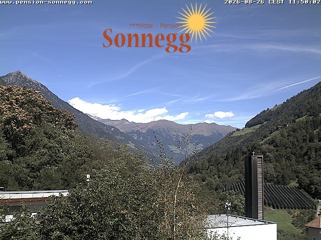 Archiv Foto Webcam Saltaus bei Meran: Hotel Sonnegg