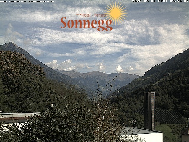 Archiv Foto Webcam Saltaus bei Meran: Hotel Sonnegg