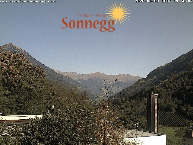 Archiv Foto Webcam Saltaus bei Meran: Hotel Sonnegg