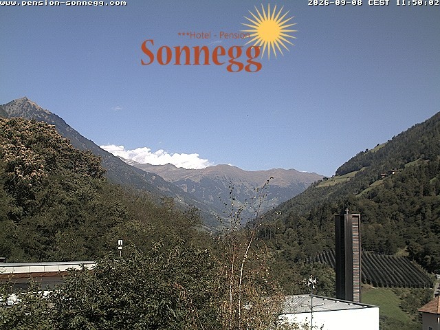 Archiv Foto Webcam Saltaus bei Meran: Hotel Sonnegg