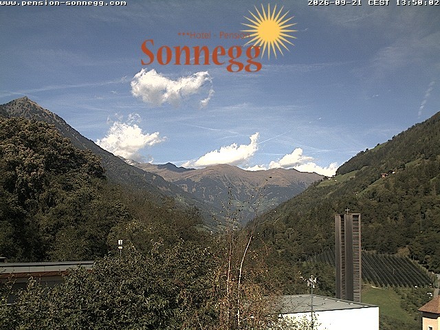 Archiv Foto Webcam Saltaus bei Meran: Hotel Sonnegg