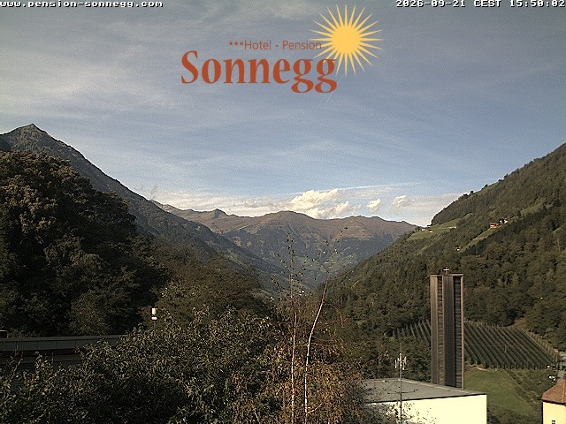 Archiv Foto Webcam Saltaus bei Meran: Hotel Sonnegg