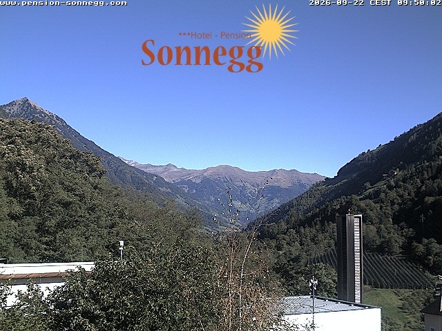 Archiv Foto Webcam Saltaus bei Meran: Hotel Sonnegg