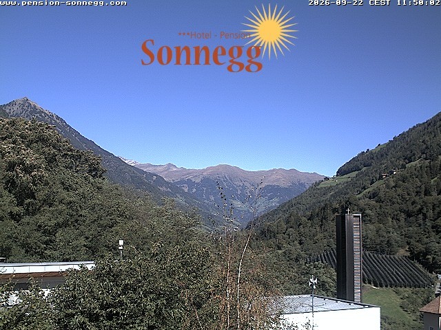 Archiv Foto Webcam Saltaus bei Meran: Hotel Sonnegg