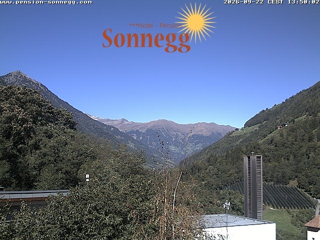 Archiv Foto Webcam Saltaus bei Meran: Hotel Sonnegg