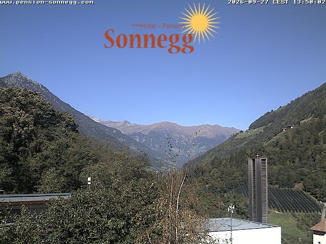 Archiv Foto Webcam Saltaus bei Meran: Hotel Sonnegg