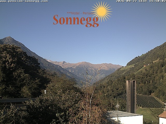 Archiv Foto Webcam Saltaus bei Meran: Hotel Sonnegg