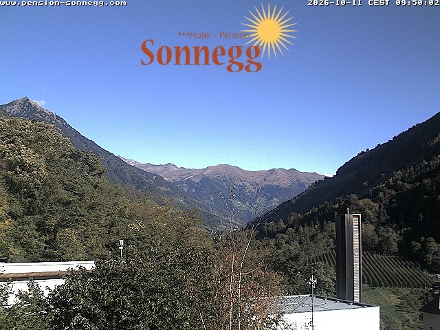 Archiv Foto Webcam Saltaus bei Meran: Hotel Sonnegg