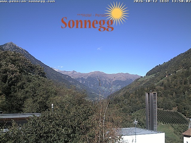 Archiv Foto Webcam Saltaus bei Meran: Hotel Sonnegg