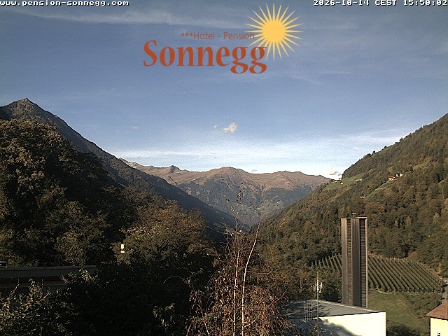 Archiv Foto Webcam Saltaus bei Meran: Hotel Sonnegg