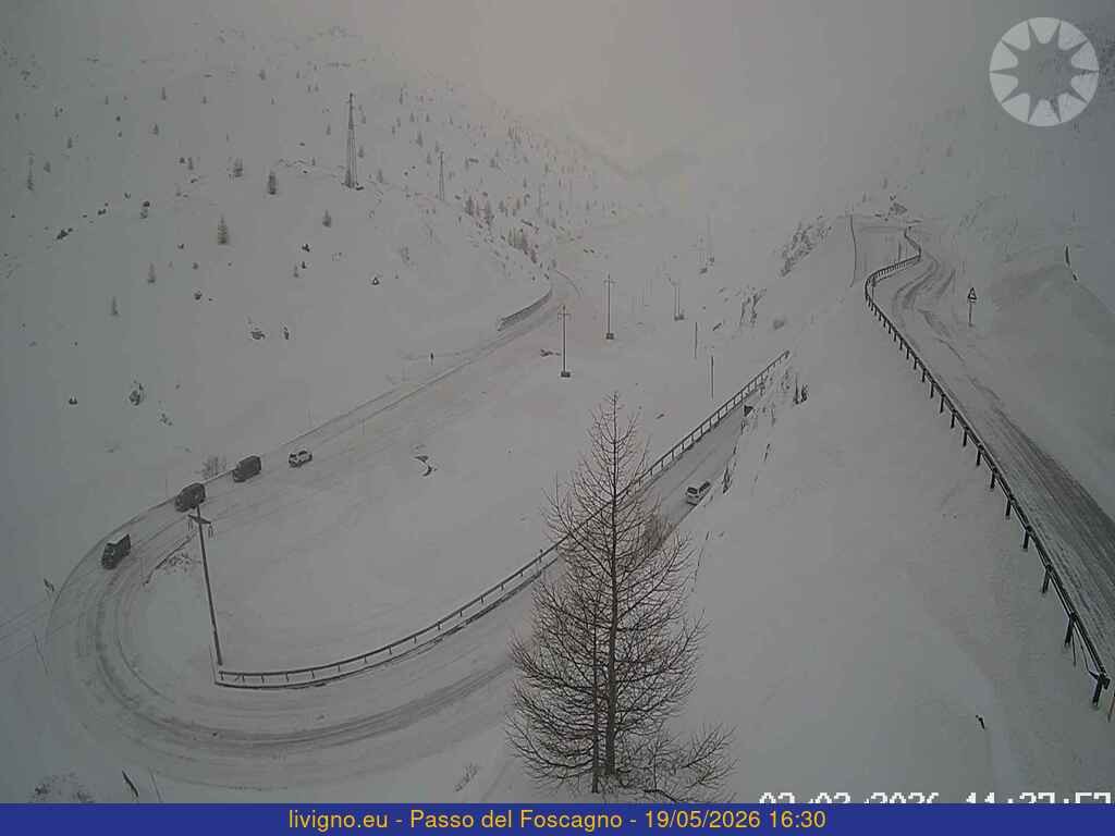 Archived image Webcam Livigno mountain road Passo Foscagno