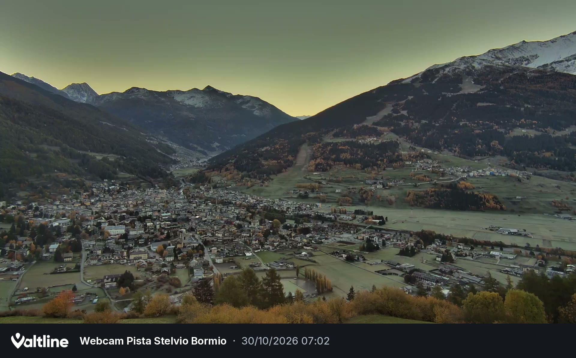 Archived image Webcam panoramic view of Bormio, Lombardia