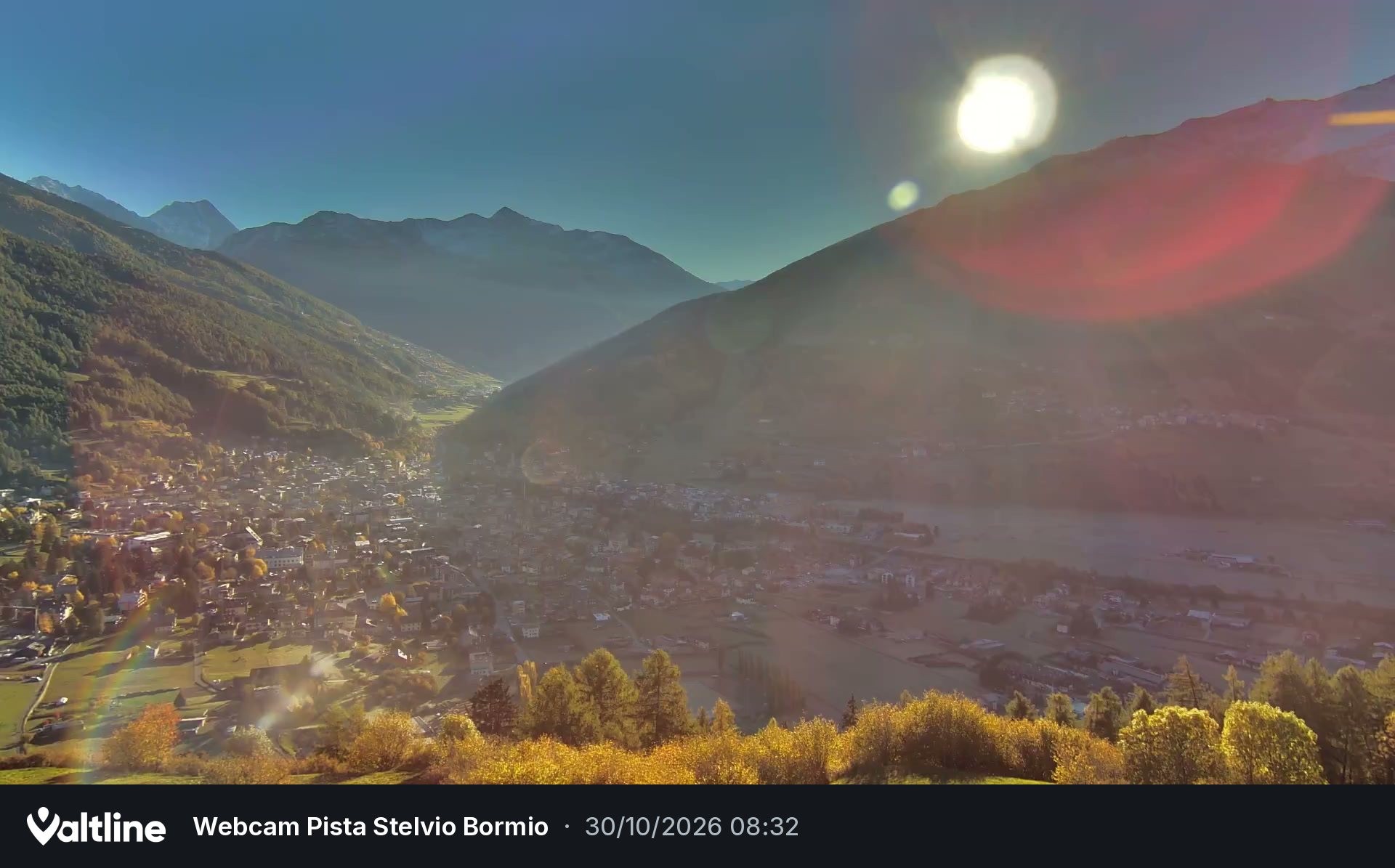 Archived image Webcam panoramic view of Bormio, Lombardia