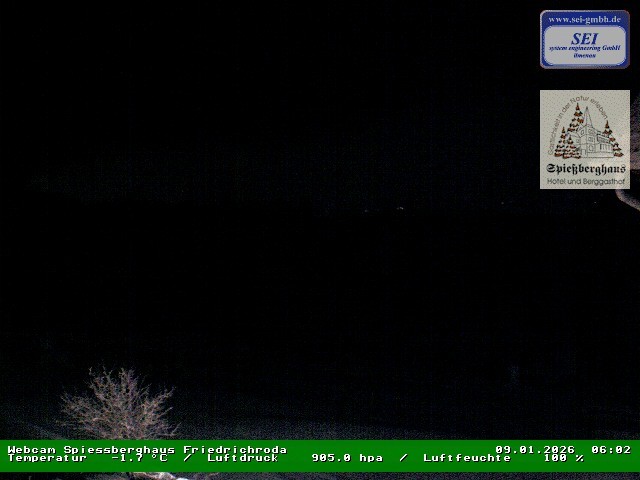 Archiv Foto Webcam Berggasthof Spießberghaus, Friedrichroda