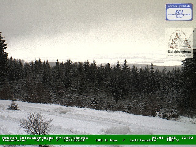 Archiv Foto Webcam Berggasthof Spießberghaus, Friedrichroda