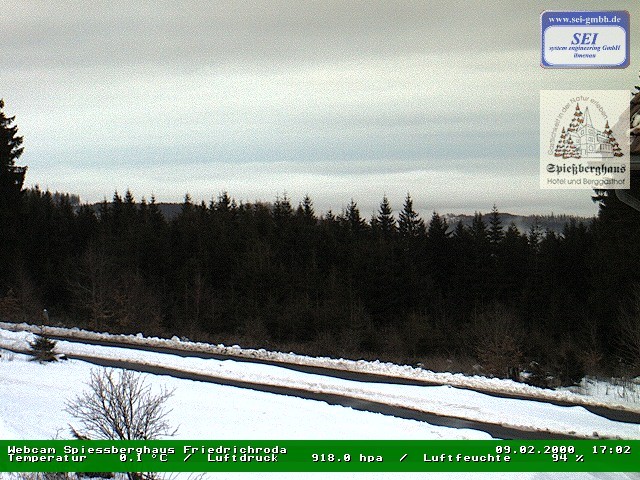 Archiv Foto Webcam Berggasthof Spießberghaus, Friedrichroda