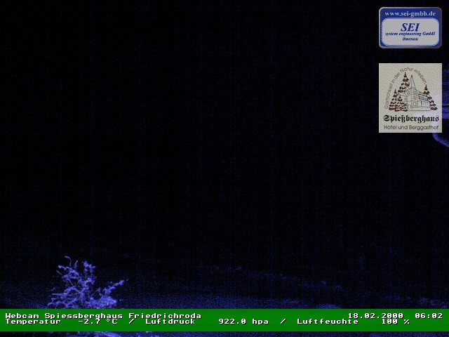 Archiv Foto Webcam Berggasthof Spießberghaus, Friedrichroda