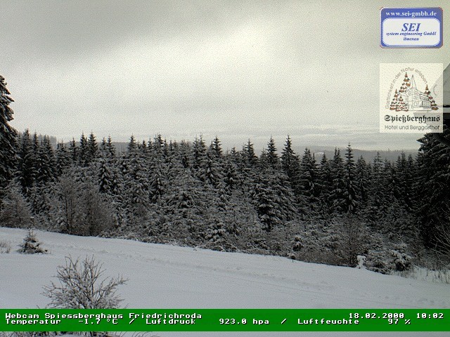 Archiv Foto Webcam Berggasthof Spießberghaus, Friedrichroda