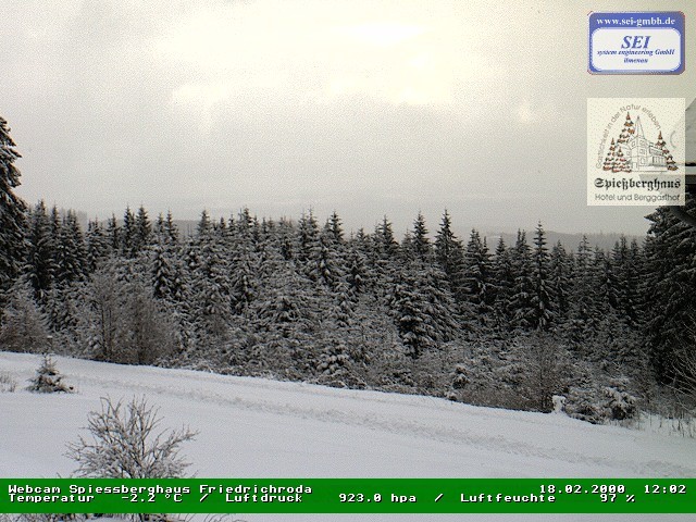 Archiv Foto Webcam Berggasthof Spießberghaus, Friedrichroda