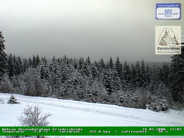 Archiv Foto Webcam Berggasthof Spießberghaus, Friedrichroda