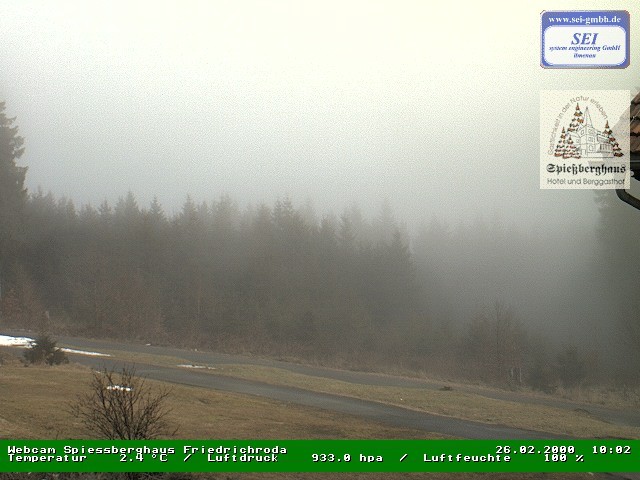 Archived image Webcam Mountain restaurant "Spießberghaus", Friedrichroda